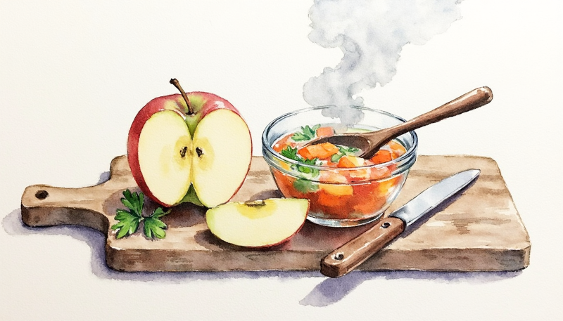 Fastenanleitung: Fastenbrechen mit Apfel und Gemüsesuppe