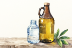 Ketose: Gottes eingebauter Überlebens-Modus Flasche Wasser und Krug Öl