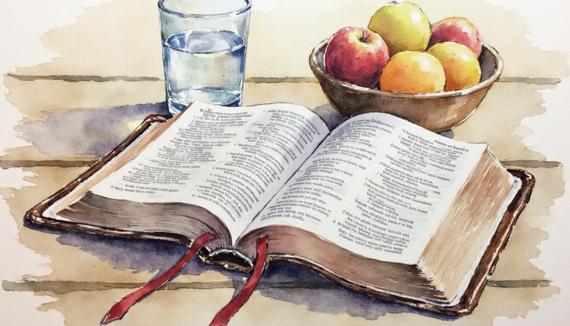 Biblisches Fasten mit Obst und Wasser